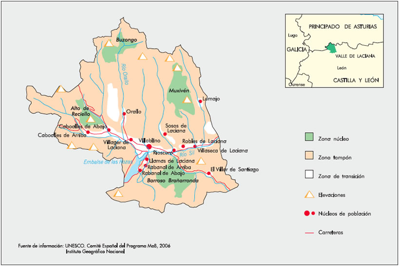 Valle de Laciana - Plano de ubicación