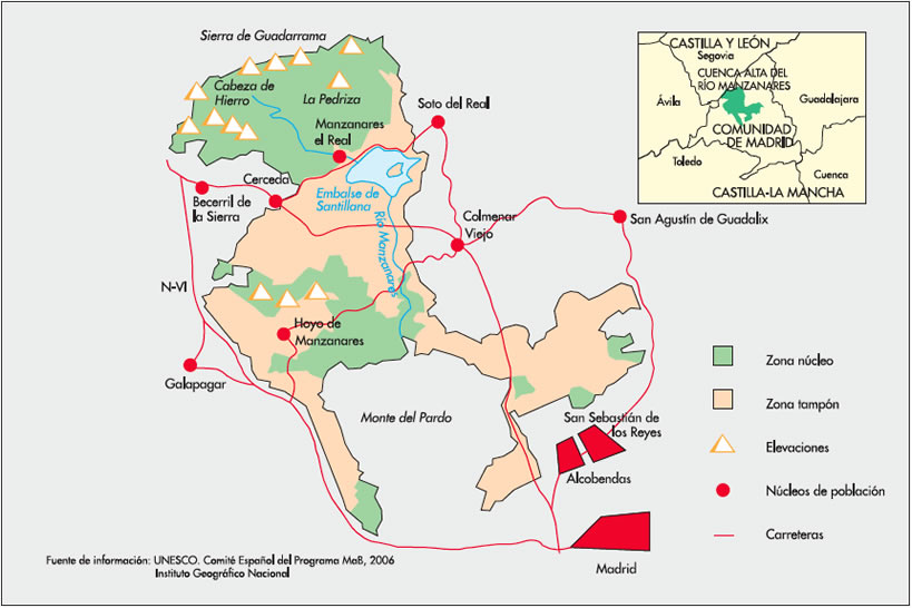 Cuenca Alta del Manzanares - Plano de Ubicación