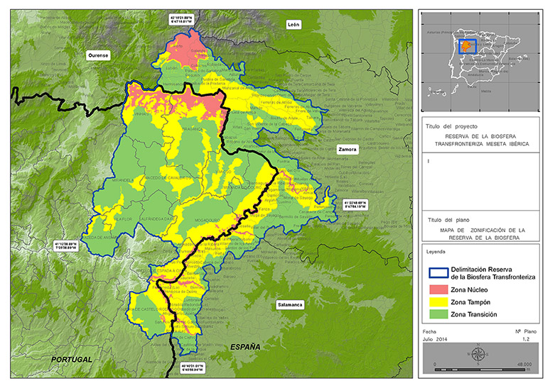 Mapa Meseta Ibérica