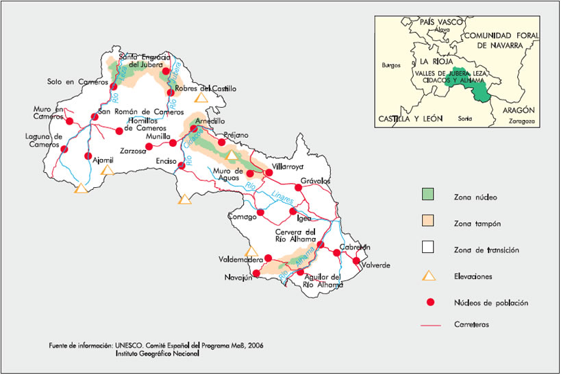 Valles de Leza, Jubera, Cidacos y Alhama - Plano de Ubicación