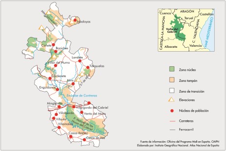 Mapa del Valle de Cabriel